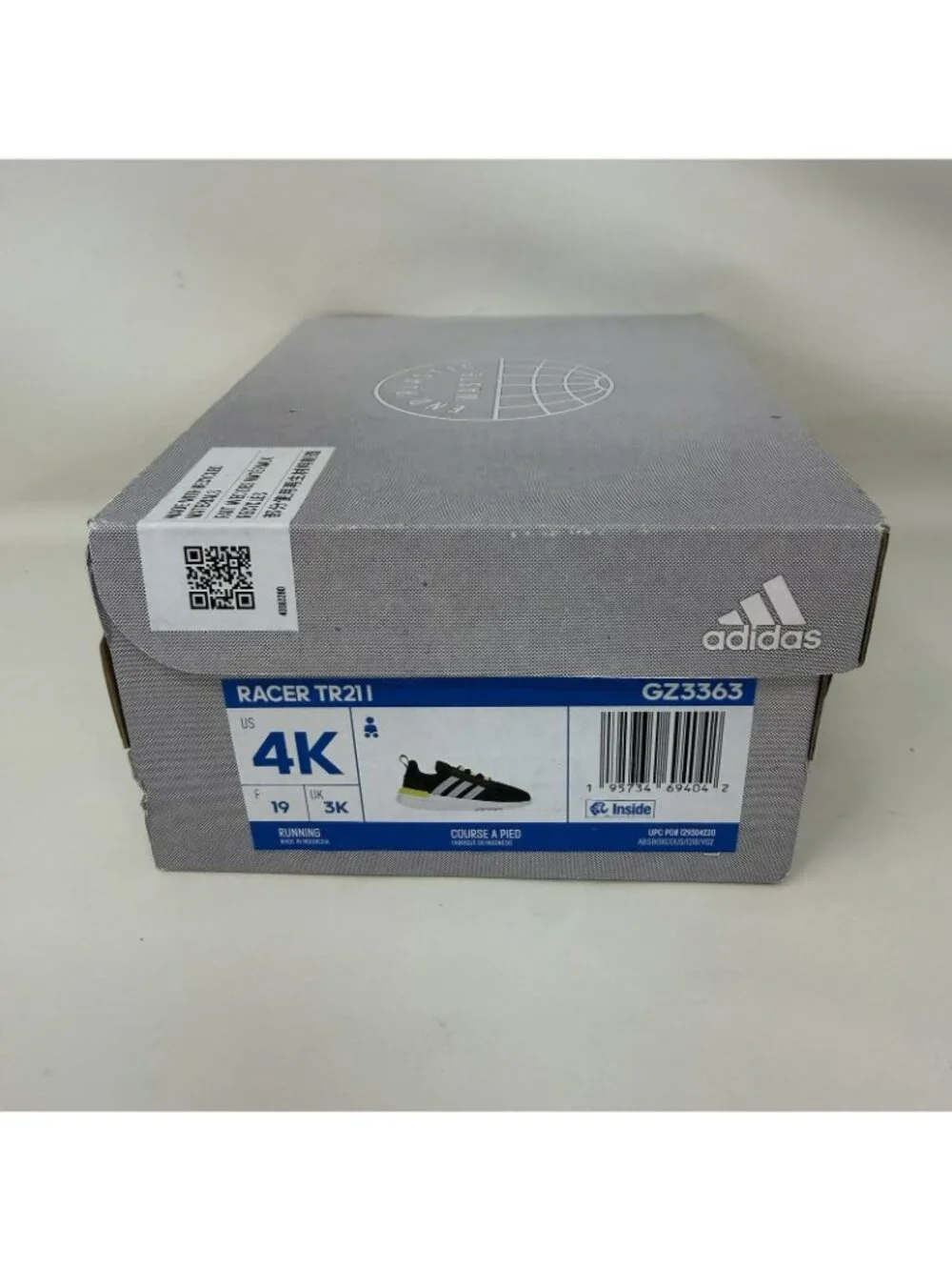 Adidas Racer TR21 Athletic Shoes Black White Toddler Size 4
